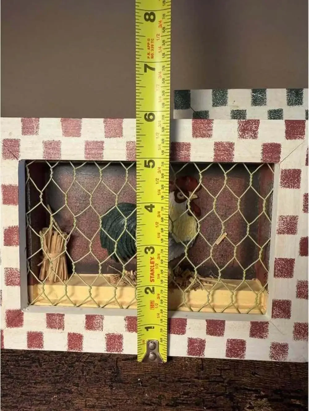 Pair of Chicken and Rooster Shadow Box Wall Art